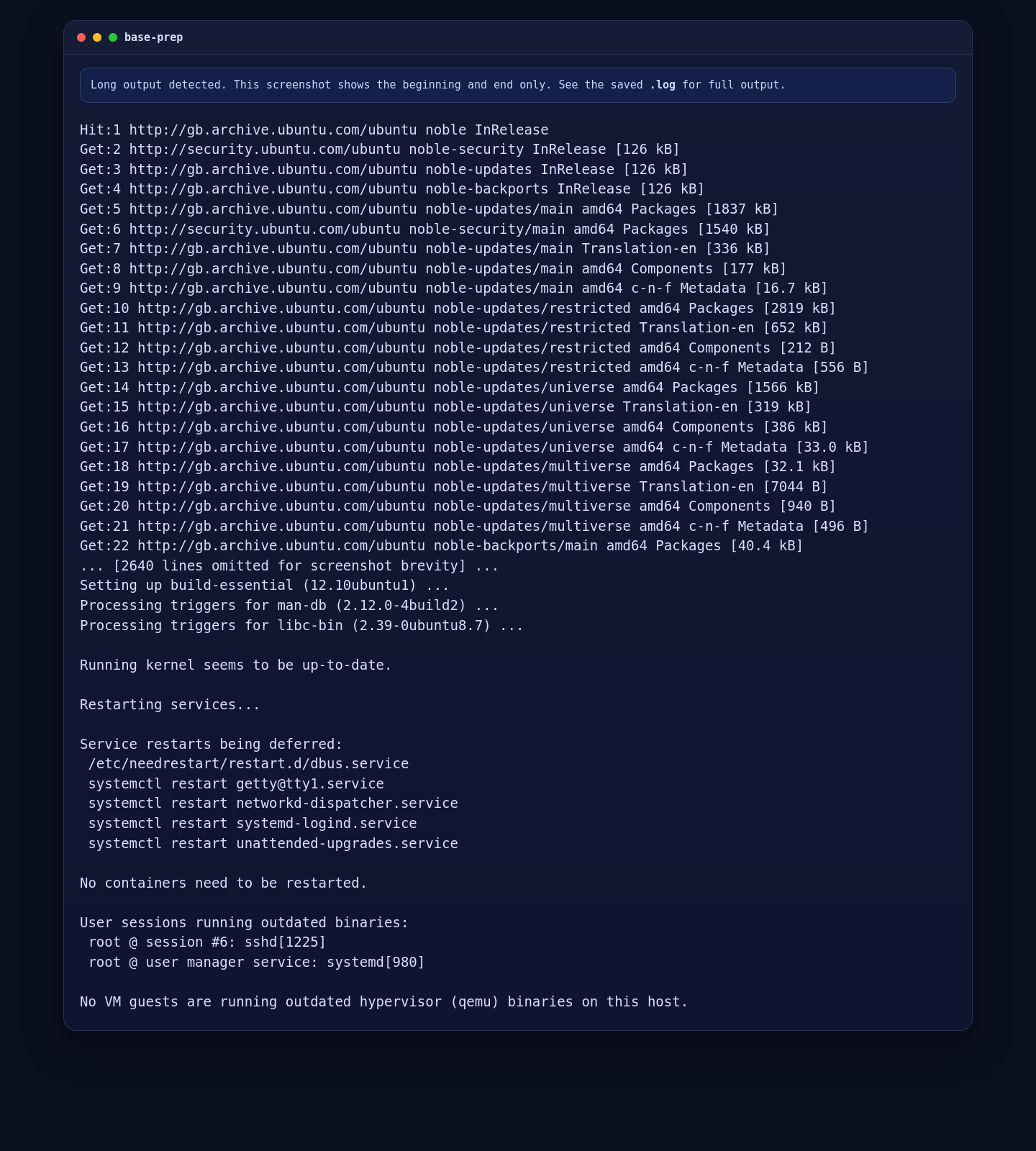 Updating Ubuntu 24.04 and installing base utilities for n8n