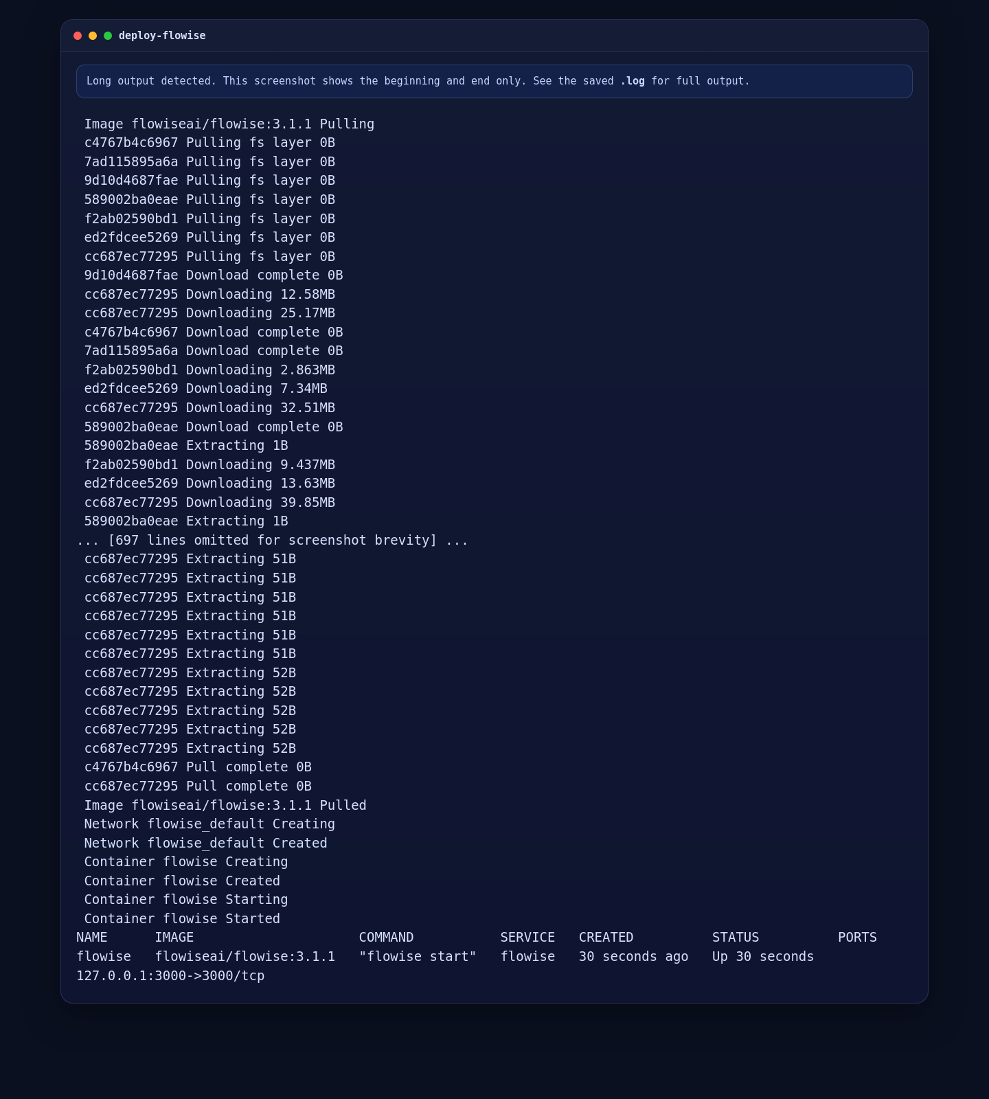 Starting FlowiseAI with Docker Compose on Ubuntu 24.04
