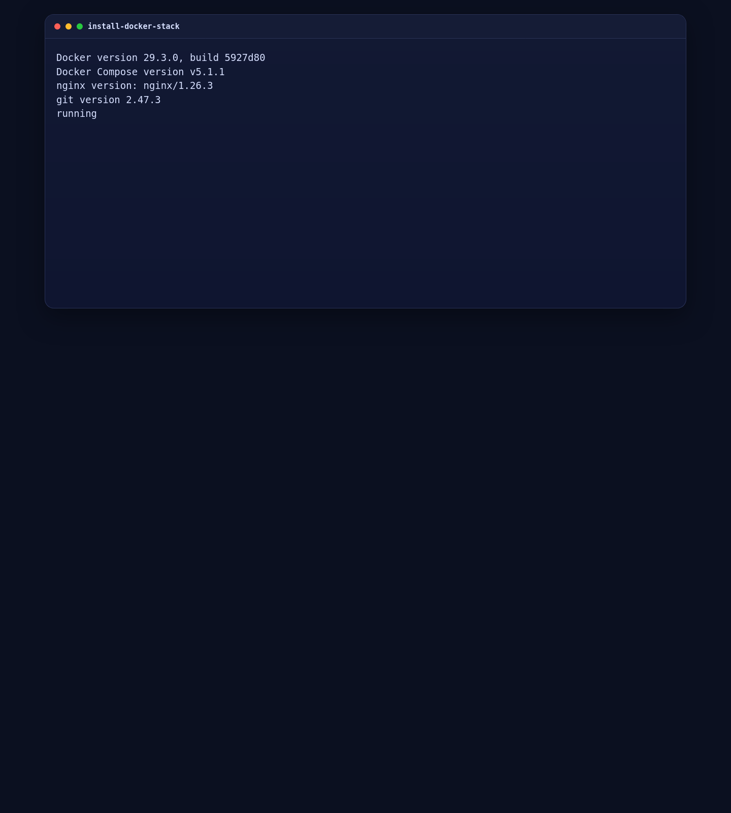 Docker Engine, Docker Compose, Nginx, and Git installed on AlmaLinux 10 for Vaultwarden